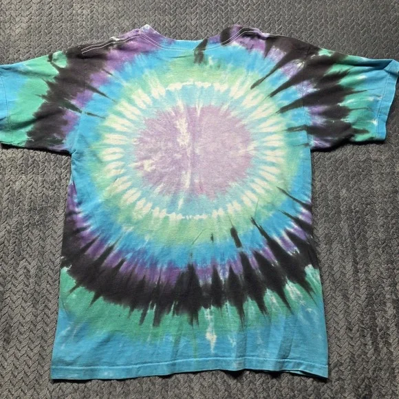 VTG 1991 Liquid Blue Yes Band Tie Dye T-Shirt Men's M Blue Purple Brockum USA - Picture 10 of 12